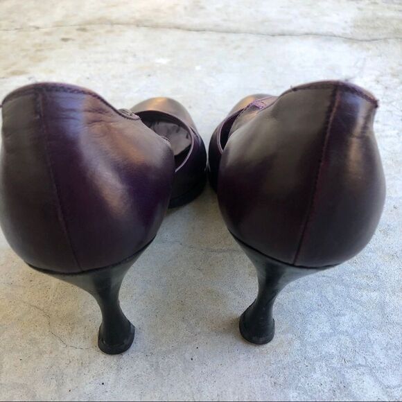 Bruno Magli burgundy purple leather pumps heels - Picture 4 of 6